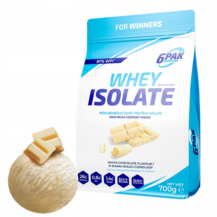6PAK WHEY ISOLATE 700 G WHITE CHOCOLATE