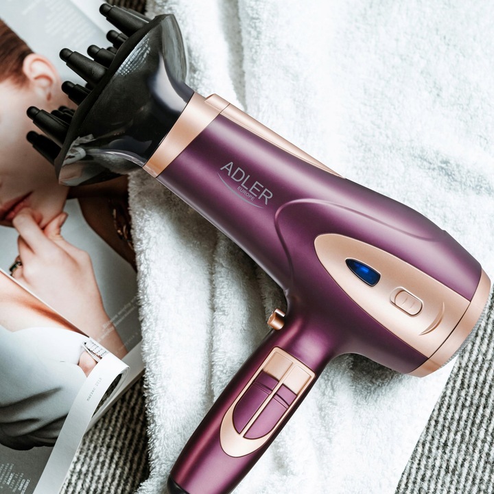 Suszarka do włosów 2400W Z JONIZACJĄ Zimny nawiew + Koncentrator i Dyfuzor