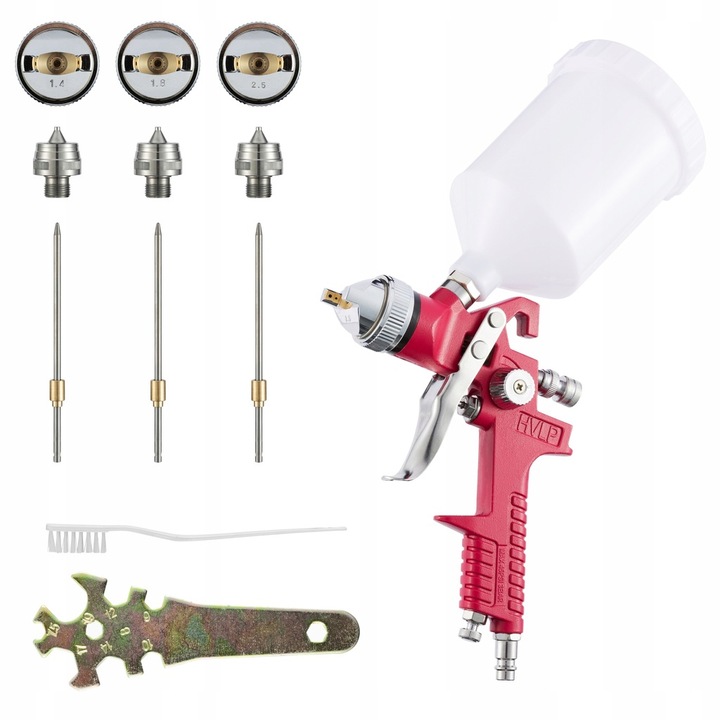 Pistolet Lakierniczy do malowania 1,4 + 1,8 + 2,5