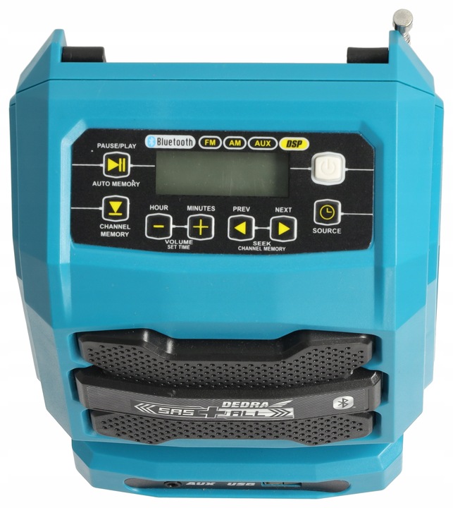 RADIO bluetooth przenośne Głośnik DEDRA SAS+ALL aku 2Ah AUX USB Powerbank