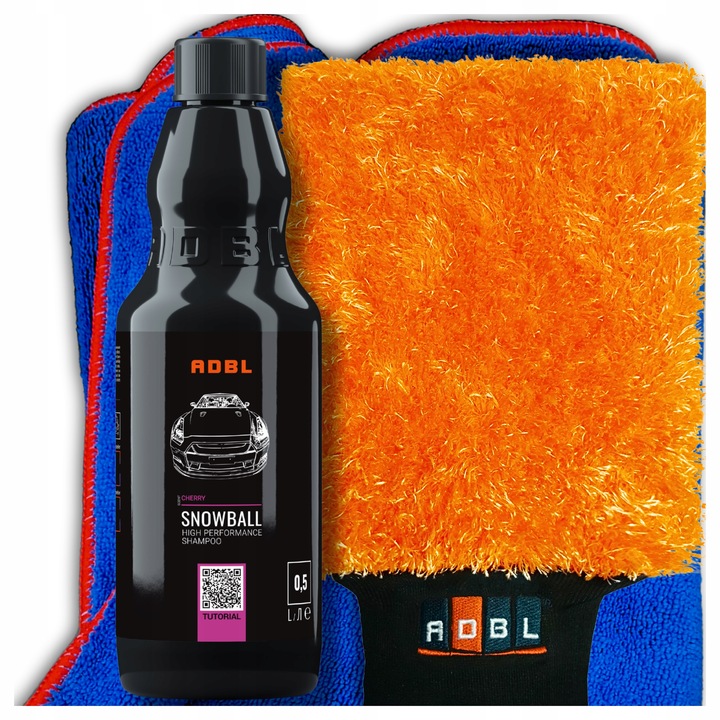 ZESTAW DO MYCIA AUTA rękawica z mikrofibry z dużym ręcznikiem do osuszania