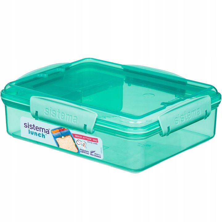 ŚNIADANIÓWKA POJEMNIK lunchbox z Przegródkami snack duo 975ml to-go Sistema