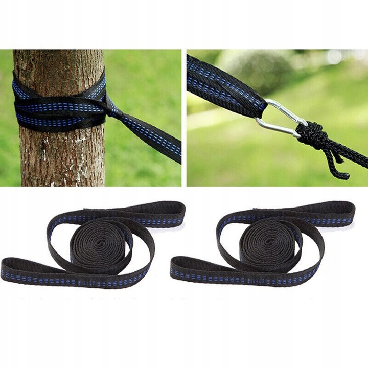 ZESTAW DO MOCOWANIA HAMAKA, SYSTEM ZAWIESZENIA, PASKÓW DO HAMAKA NA DRZEWIE