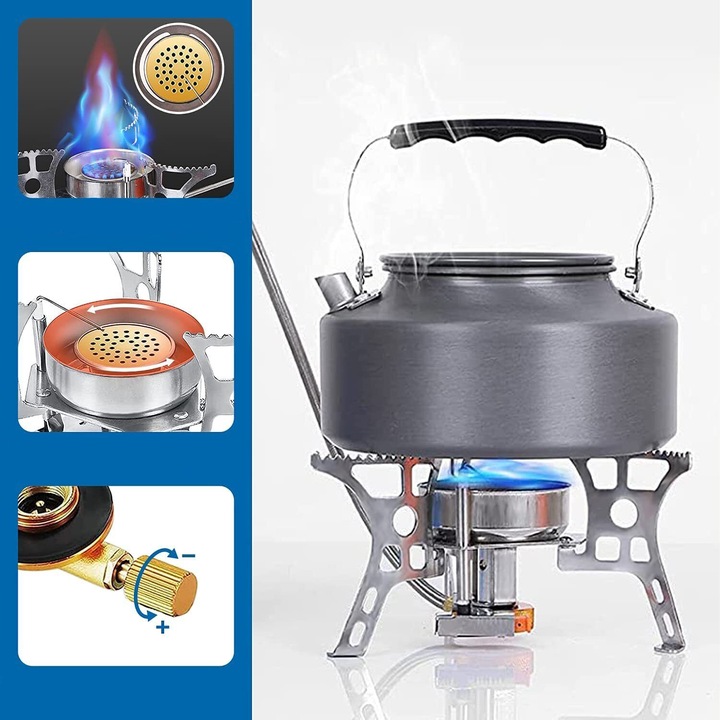 DOSKONAŁA MINI KUCHENKA TURYSTYCZNA GAZOWA NA KARTUSZE Z ADAPTEREM 3500W