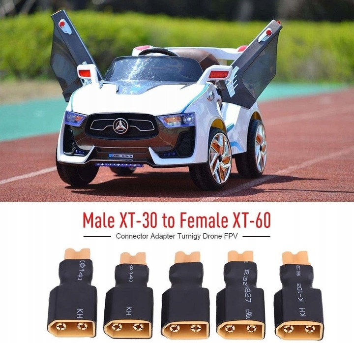 5 stk Adapter Plug Converter Bateria XT30 do XT60