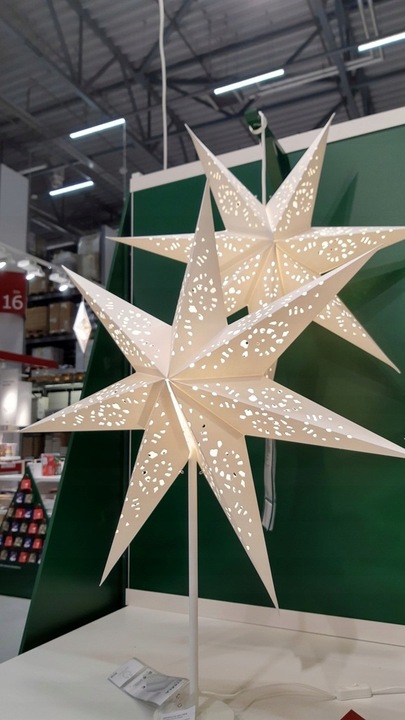 IKEA STRALA lampa stołowa gwiazda Boże Narodzenie koronka