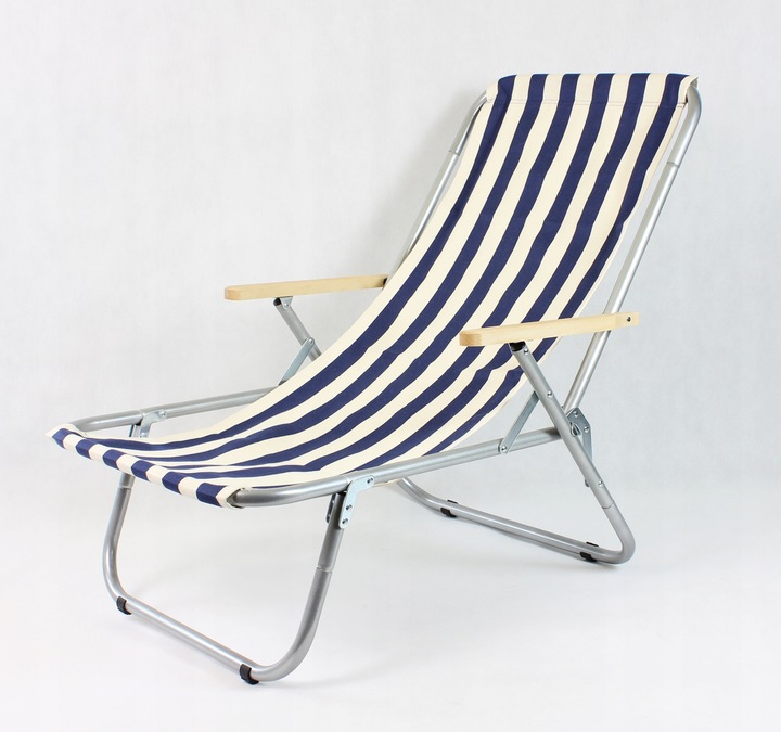 Leżak plażowy składany do torby MAX 150 KG, tradycyjny, aluminiowy