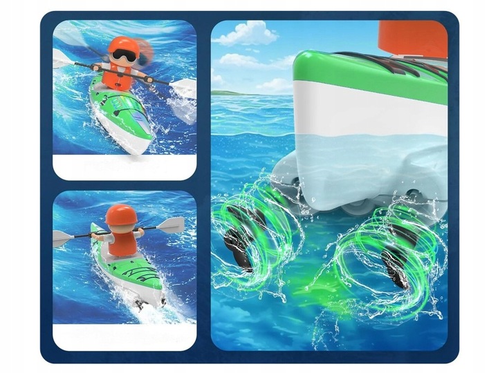 Podświetlany Kajak z Wioślarz Zdalnie Sterowana Przygoda na Wodzie