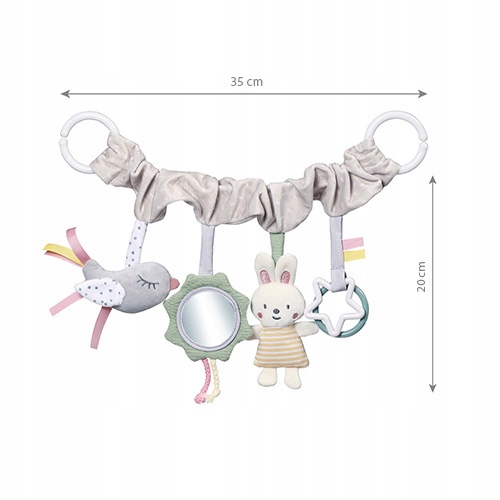 BABYONO EDUKACYJNA ZABAWKA SENSORYCZNA DO WÓZKA ŁÓŻECZKA FOTELIKA NATURE