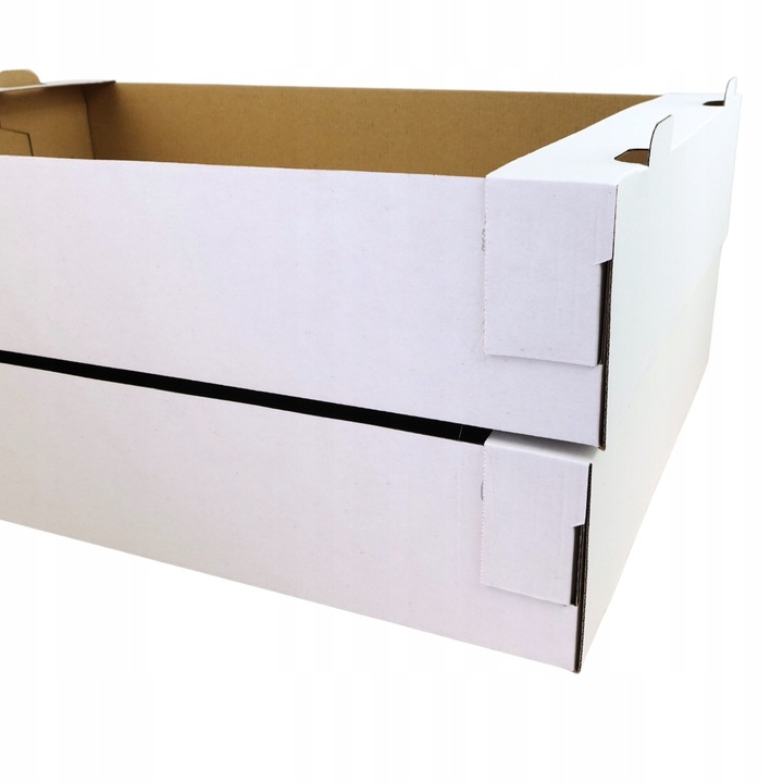 Tacka na ciasto biała 60x40x10 cm pudełko opakowanie karton na babeczki