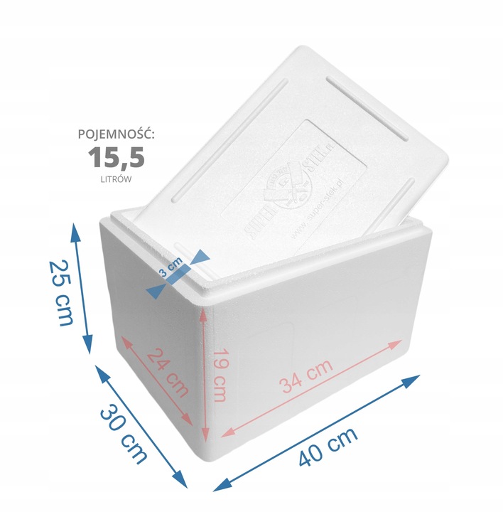 Termobox 15,5L pojemnik styropianowy LODÓWKA TERMO