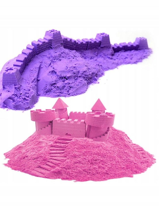 PIASEK KINETYCZNY 2KG BASEN + FOREMKI DUŻY ZESTAW