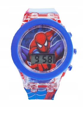zegarek dziecięcy SPIDERMAN dla chłopca dzieci LEDowy świeci + BRELOK duży