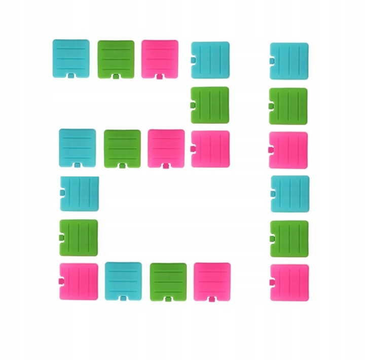 Małe wkłady chłodzące do lodówki torby turystycznej zestaw 21 sztuk x 100ml