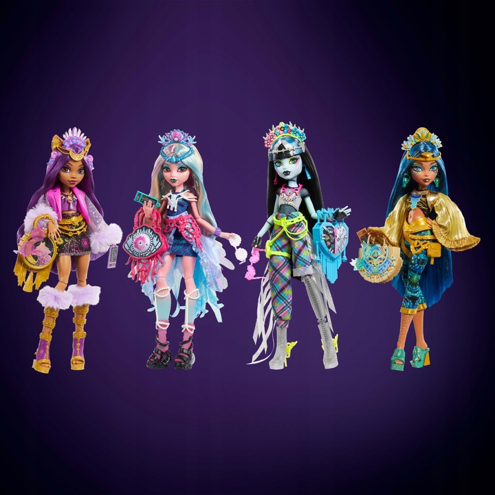 LALKA MONSTER HIGH CLAWDEEN WOLF POTWÓR MODOWA AKCESORIA FESTIWALOWE FEST