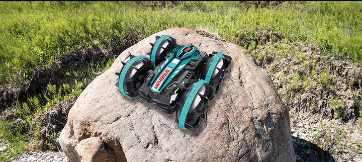 ZDALNIE STEROWANY SAMOCHÓD RC AMFIBIA 4X4, 360° OBROTY STEROWANIE GESTAMI