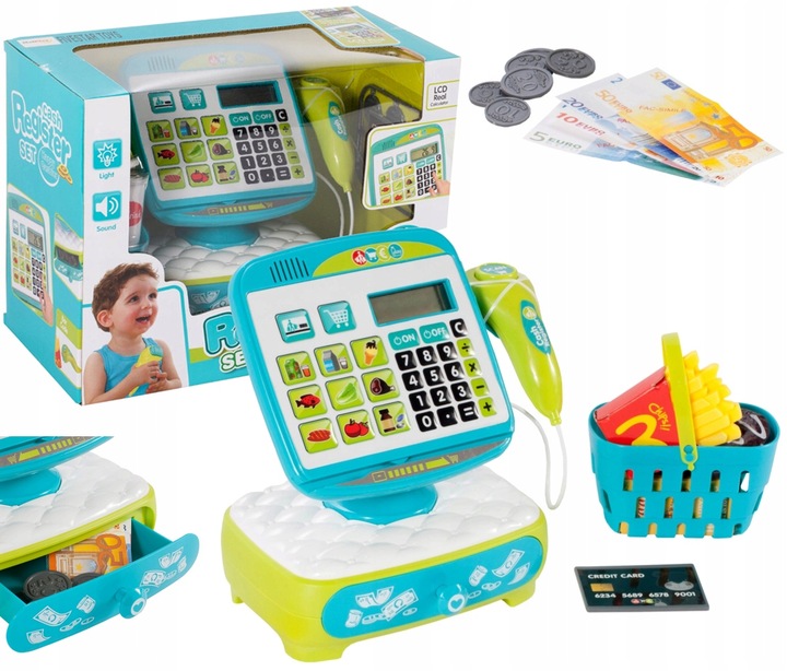 Kasa fiskalna sklepowa kalkulator czytnik sklep dla dzieci