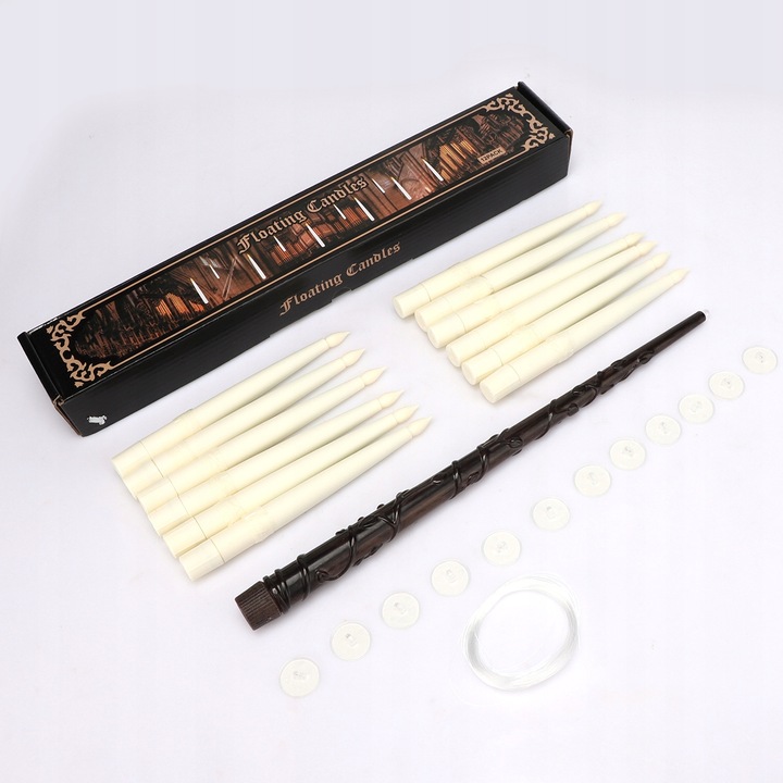 LAMPKA W PŁYWAJĄCE ŚWIECA LED DEKORACJA HARRY POTTER MAGIC WAND 12SZT