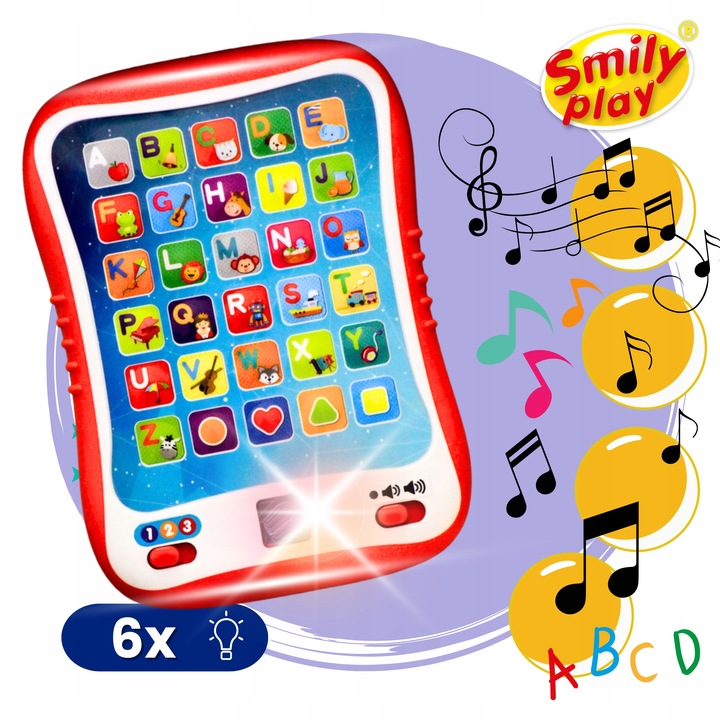 Smart Bystry Tablet Edukacyjny Interaktywny Zdobywam wiedzę Uczę się liter