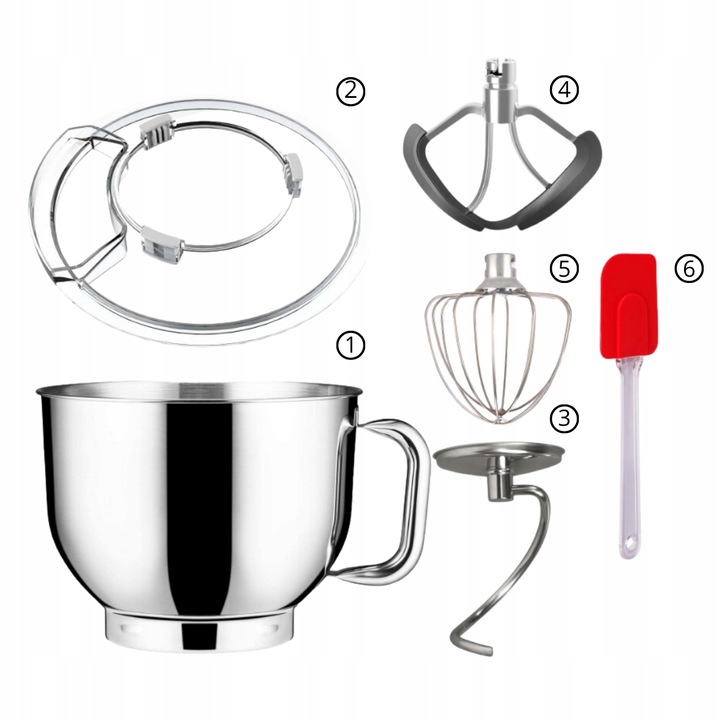 Mikser planetarny 6,2 L robot wielofunkcyjny LVSTM01 Lovio Home 1900 W