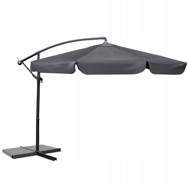 Parasol ogrodowy duży składany z wysięgnikiem pokrowiec 8 segmentów Ø 350cm