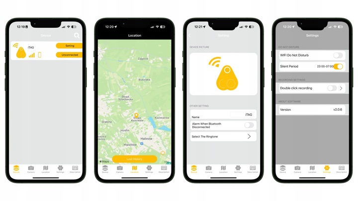 LOKALIZATOR KLUCZY PORTFELA GPS BRELOK MINI DŹWIĘKOWY BLUETOOTH ANDROID IOS