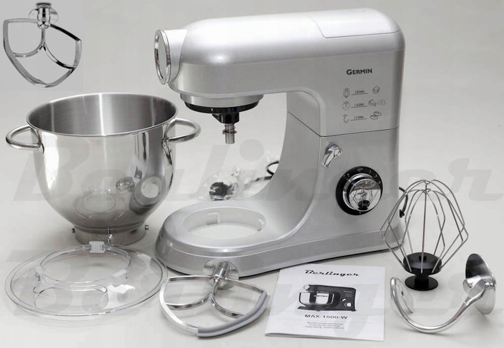 ROBOT KUCHENNY PLANETARNY MAX 1500 W MIKSER 5,5 L BERLINGER 4 MIESZADŁA
