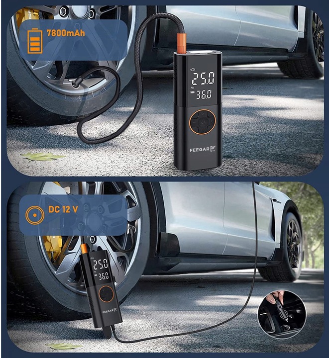 KOMPRESOR SAMOCHODOWY Feegar Pompka Sprężarka 12V