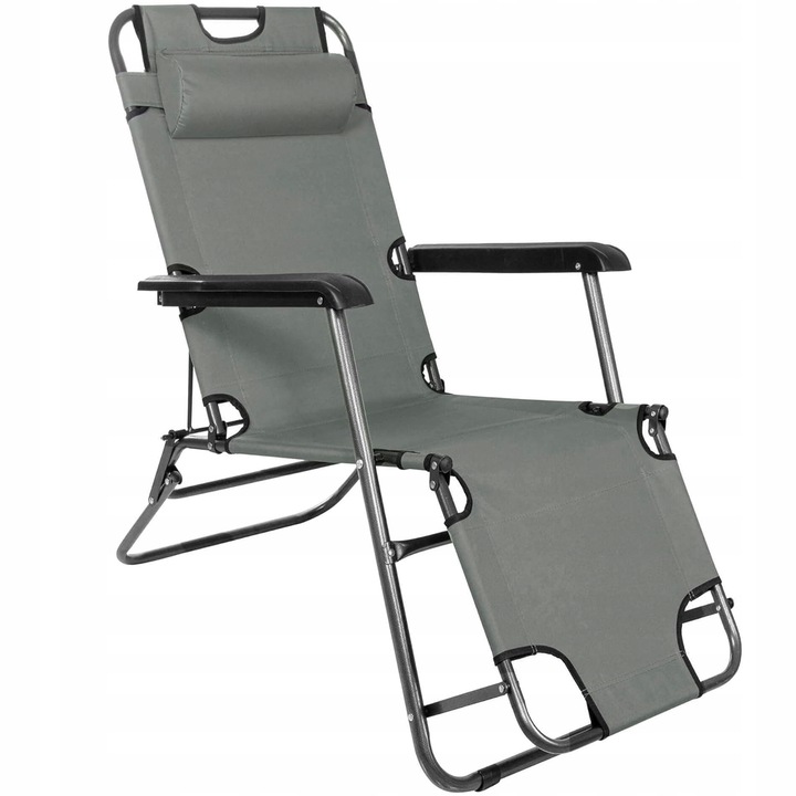 Leżak RC-K-872 metal szary