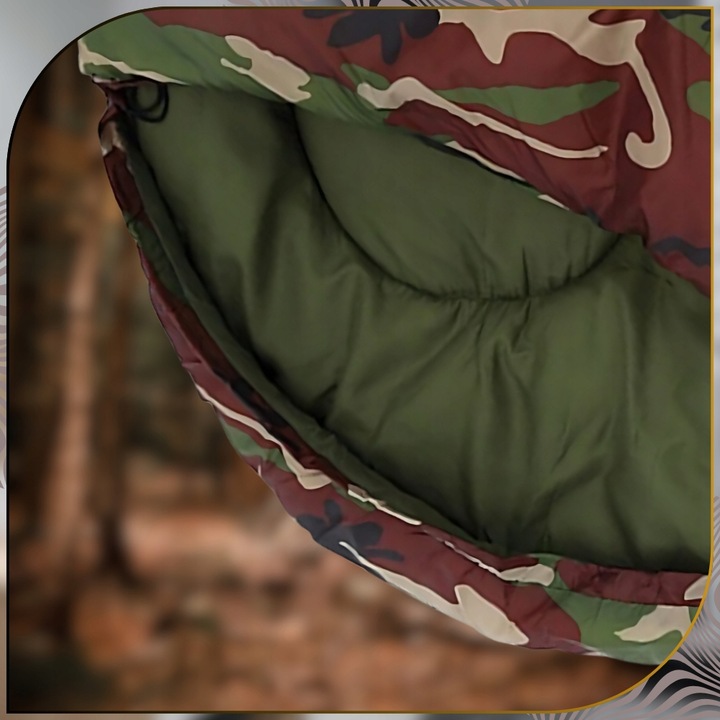 Śpiwór zimowy dziecięcy turystyczny puchowy wojskowy dla dziecka ultralekki