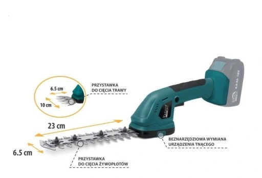NOŻYCE TRYMER akumulatorowe do żywopłotu krzewów trawy AKU+ 18V Vander
