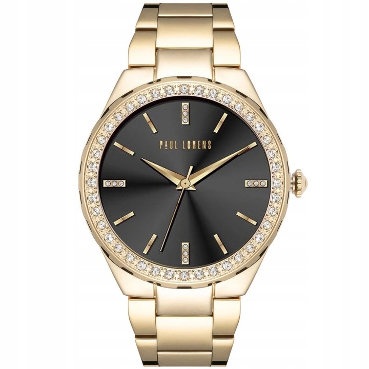 Zegarek damski Paul Lorens CARMEN złoty - cyrkonie ELEGANCKI z grawerem