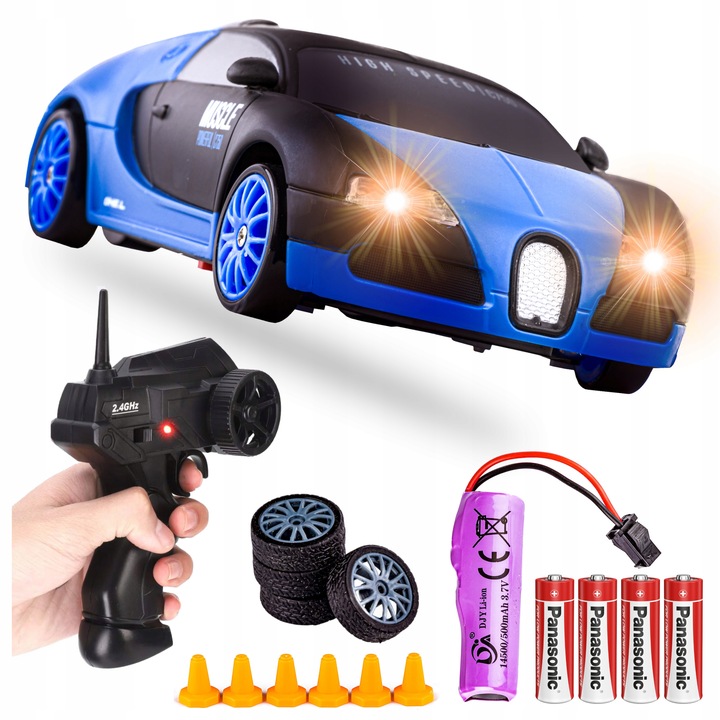 ZESTAW Samochód DRIFT zdalnie STEROWANY 4x4 RC Auto na PILOTA do DRIFTU