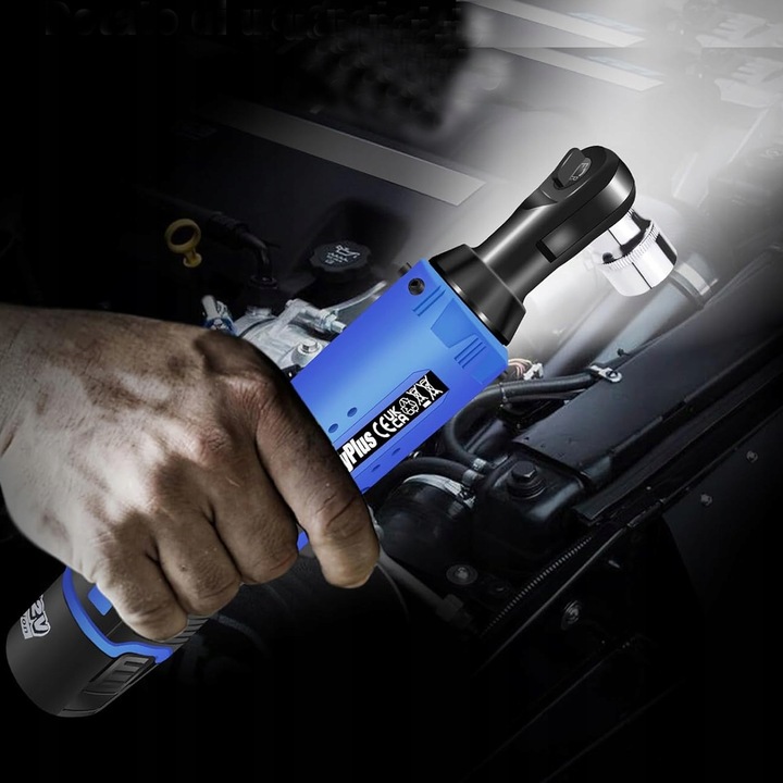 Elektryczny Klucz Akumulatorowa Udarowy Grzechotką 3/8'' 2 AKU & 7 Gniazda