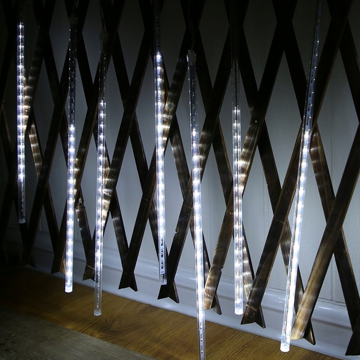 SOPLE METEORY LED BIAŁE ZIMNE LAMPKI PADAJĄCY ŚNIEG 50cm IP44 - SOPLE LED