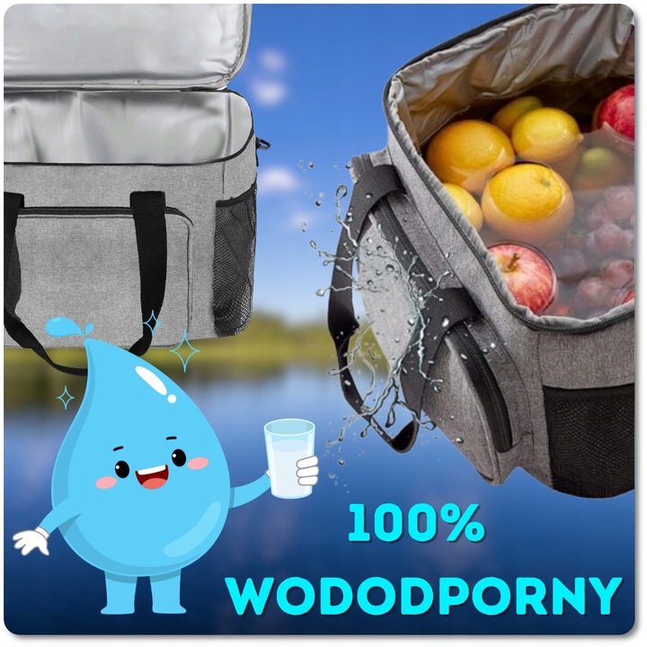 KOSZ PIKNIKOWY Z WYPOSAŻENIEM TERMICZNY TURYSTYCZNY DLA 4 OSÓB 21W1+ GRATIS