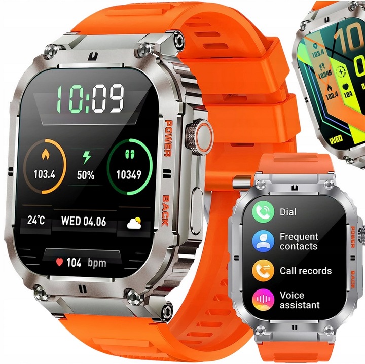 SMARTWATCH ZEGAREK MĘSKI ROZMOWY POLSKIE MENU PULS CIŚNIENIE POWIADOMIENIA