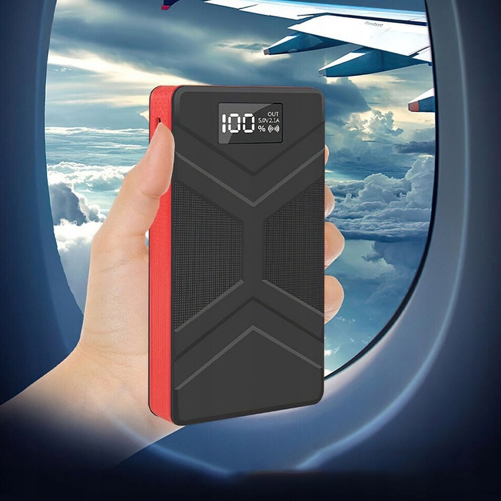 Mocny Inteligentny Prostownik Samochodowy Ładowarka Akumulatora 30000MAH