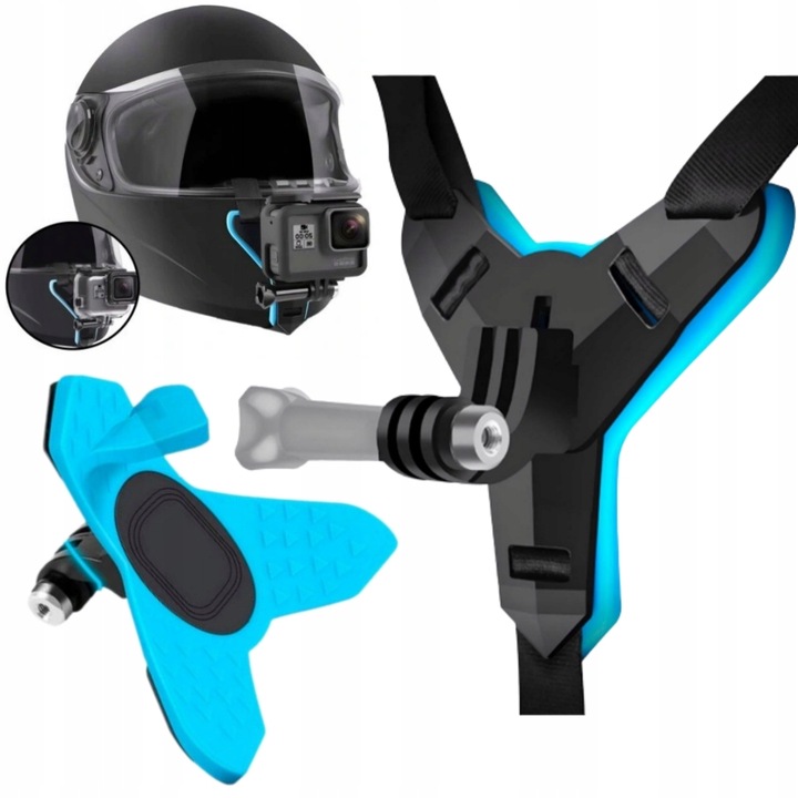 MOCOWANIE DO KASKU UCHWYT NA KASK KAMER GOPRO 12 11 10 9 8 7 6 5 XIAOMI DJI