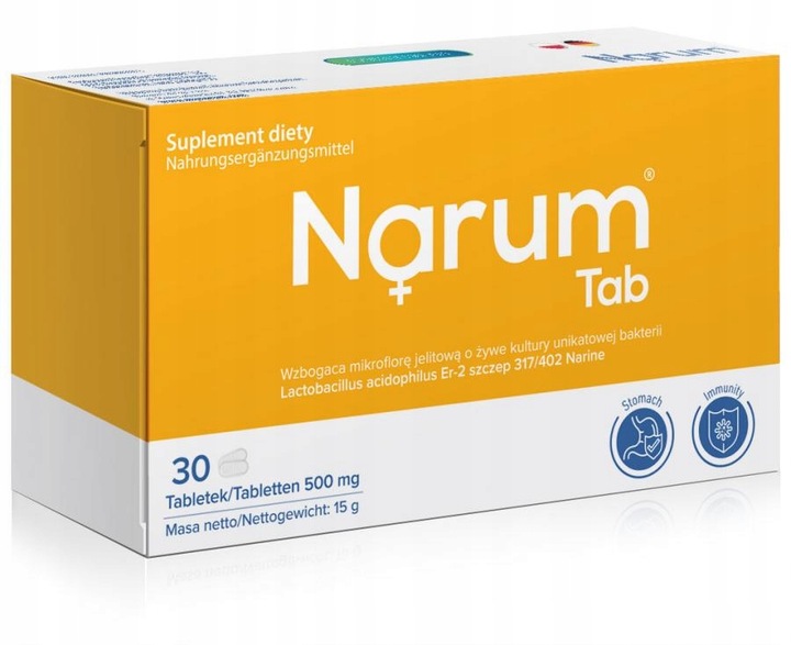 Narum Narine Tabletki 500 mg Probiotyk, 30 tabletek
