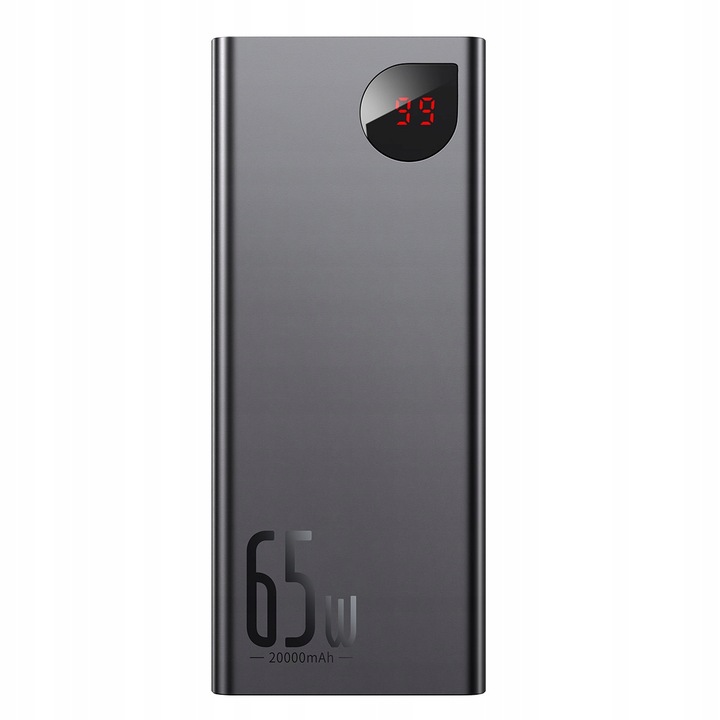 BASEUS POWERBANK 20000MAH 2X USB 1X USB-C PD QC 3.0 65W LED CERTYFIKAT CE