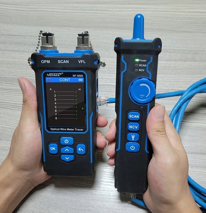 TESTER LAN POE ŚWIATŁOWODÓW SZUKACZ PAR NOYAFA NF-8508