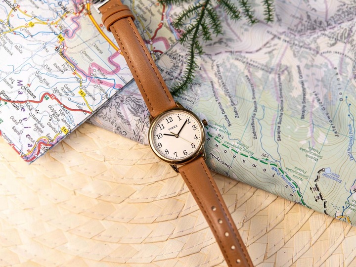 DAMSKI ZEGAREK TIMEX TW2V69200 EASY READER BRĄZOWY INDIGLO DATOWNIK