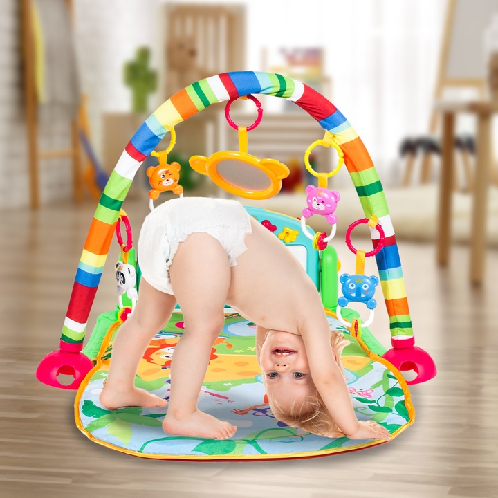 MATA EDUKACYJNA INTERAKTYWNA PIANINKO GRZECHOTKI GRYZAK LUSTERKO DLA DZIECI