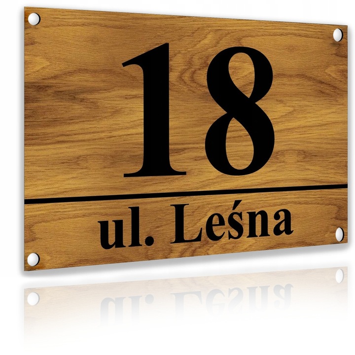 RÓŻNE WZORY TABLICZKA + DYSTANSE MONTAŻOWE | Z NUMEREM DOMU ADRESEM ULICĄ