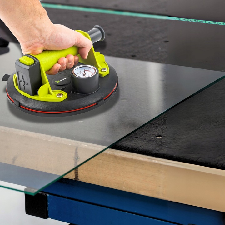 PRZYSSAWKA DO PŁYTEK PRÓŻNIOWA Z POMPKĄ MANOMETR UCHWYT do SZYB GLAZURY 120