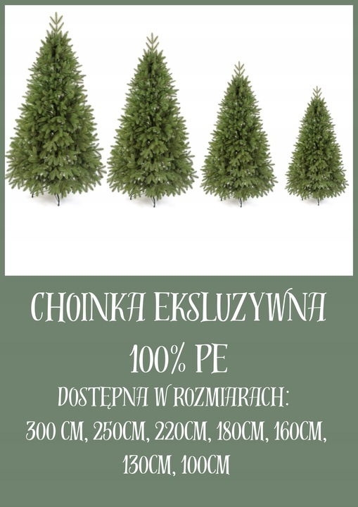 Choinka Ekskluzywna sztuczna Świerk 3D 100% PE 130 cm sylikonowa jak żywa