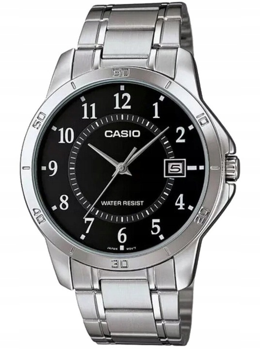 ZEGAREK MĘSKI CASIO VIRION datownik stalowy + BOX + GRAWER