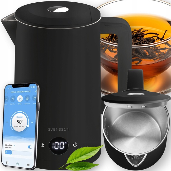 CZAJNIK ELEKTRYCZNY SMART WiFi REGULACJA TEMPERATURY TUYA CICHY ZE STALI