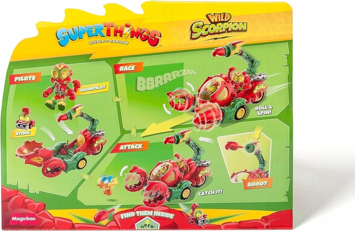 SUPERTHINGS Super Things Zings Zestaw Pojazd Wild Scorpion z Kid Skorpilot